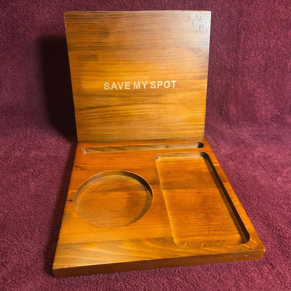 Book Nook Reading Valet Wooden Book Rest and Bedside Organizer